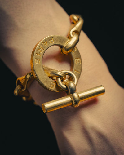 –SPECIAL– "CELINE" 90's Sculptural toggle chain bracelet