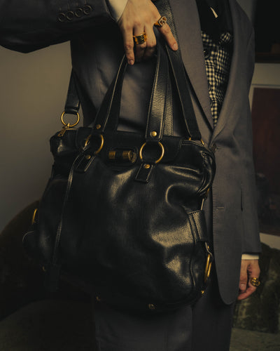 "–SPECIAL– Yves Saint Laurent" 00's-10's Soft leather 2-way handbag