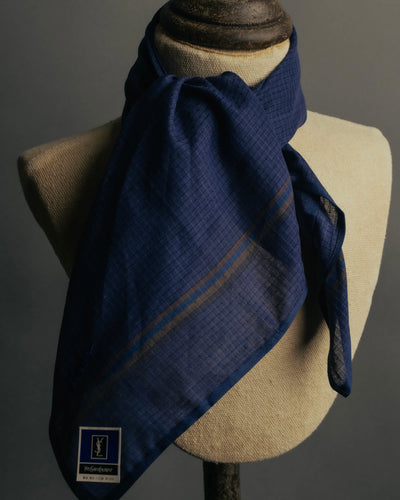 "Yves Saint Laurent" 80's-00's Lightweight cotton handkerchief scarf