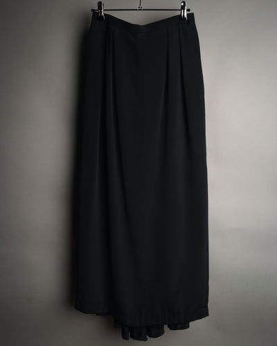 “Christian Dior” 80’s-90’s Silk draped long skirt