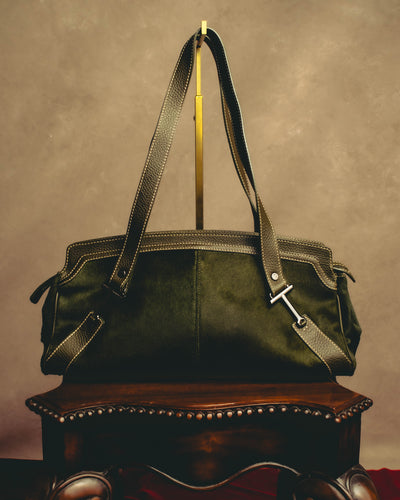 "TOD'S" 00's-10's Textured haircalf leather shoulder bag