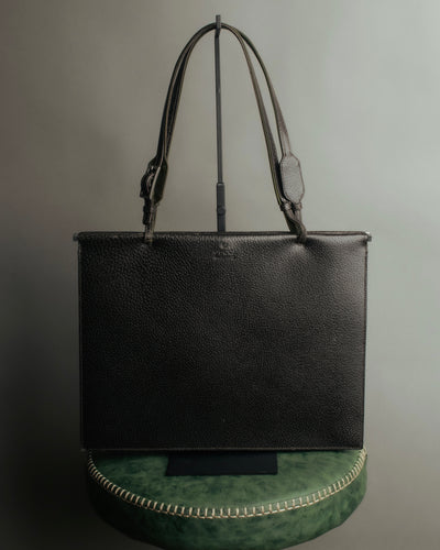 “GUCCI” 90’s structured box leather handbag