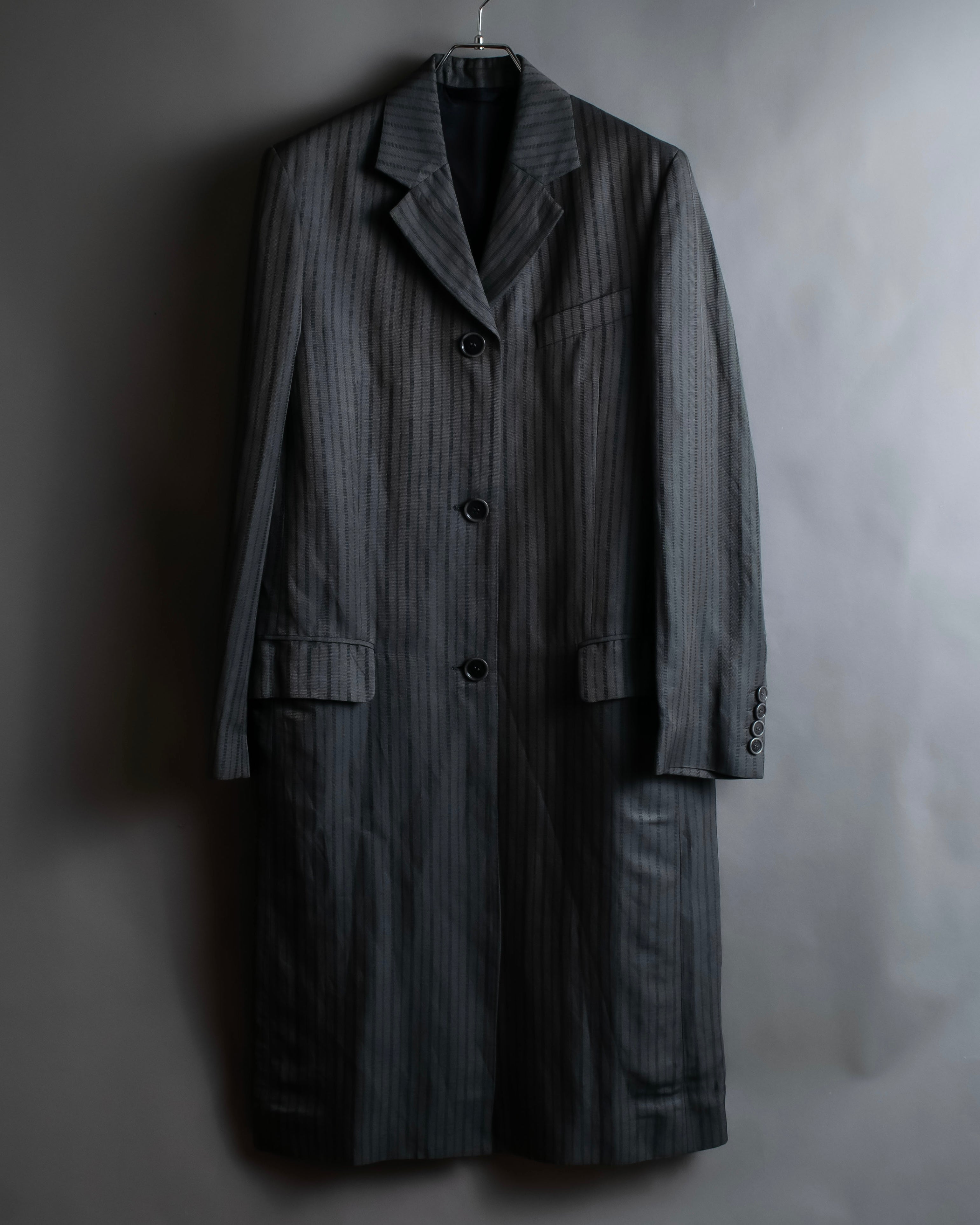 Acne Studios - ストライプ ロングコート - グレー - 32 - シングル 