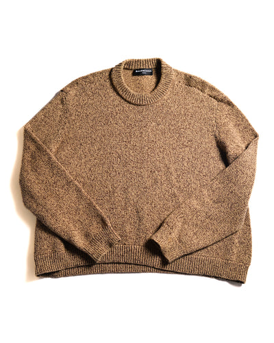 BALENCIAGA/ 2016 Oversized Crew Neck Heavy Knit Brown