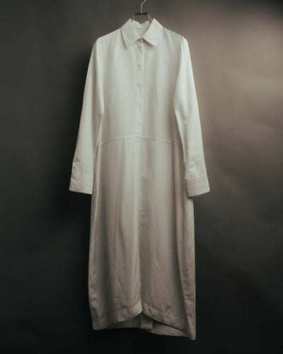 “JIL SANDER” Late 10’s-early 20’s Half-buttoned long shirt dress