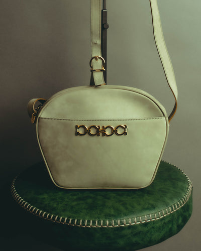 "Salvatore Ferragamo" 90's-00's Elegant suede crossbody bag