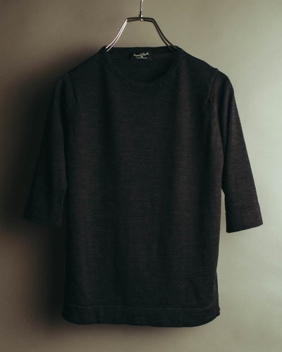 "Margaret Howell" 90's-00's Soft wool short sleeve knit top