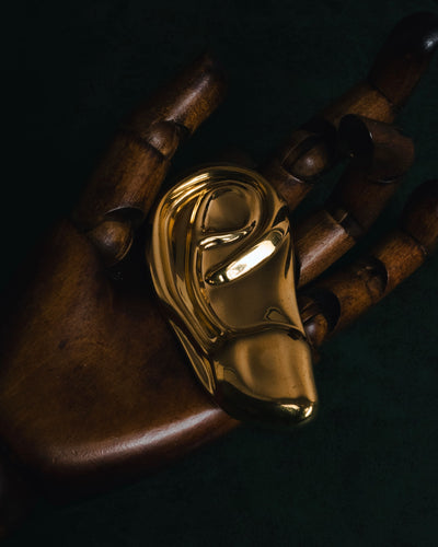 "GUCCI" 2019AW liquid metal cuff earrings