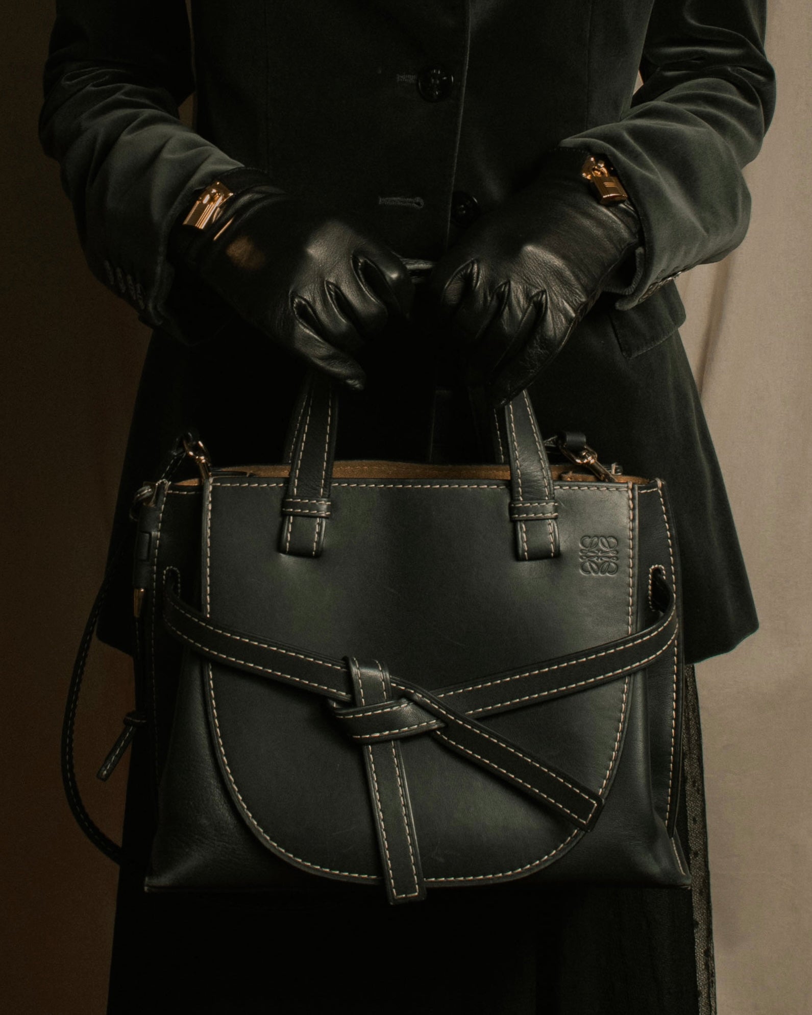 LOEWE (ロエベ) - Gate トップハンドル バッグ - ネイビー - 2WAY