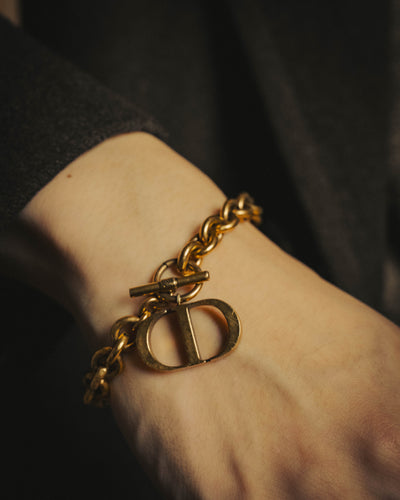 -SPECIAL- “DIOR” 2018-2025 Oversized CD charm chain bracelet