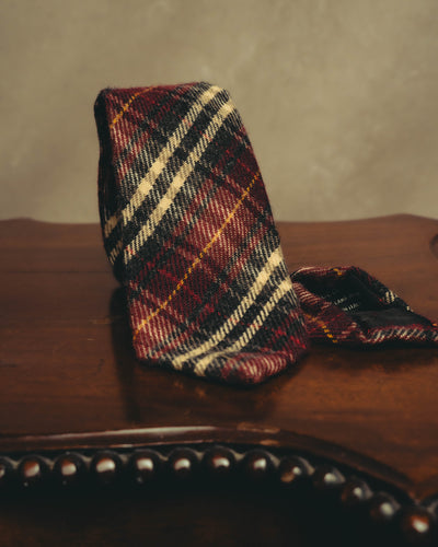 "GUCCI" 90's-00's Checked wool necktie