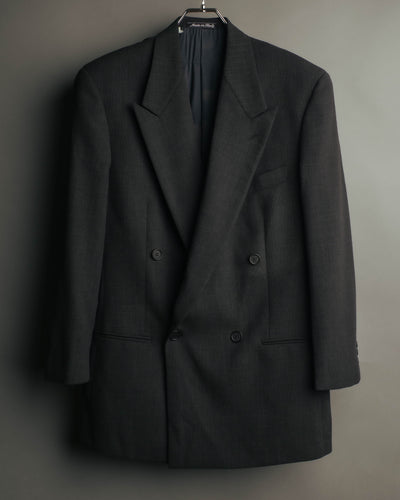 "Giorgio Armani Le Collezioni" 80's-90's Soft tailored double breasted wool blazer