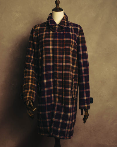 “sacai” 2010's Tartan wool cashmere padded hybrid coat