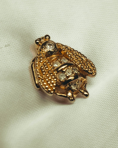 "Christian Dior" 80's-90's Crystal bee tack pin