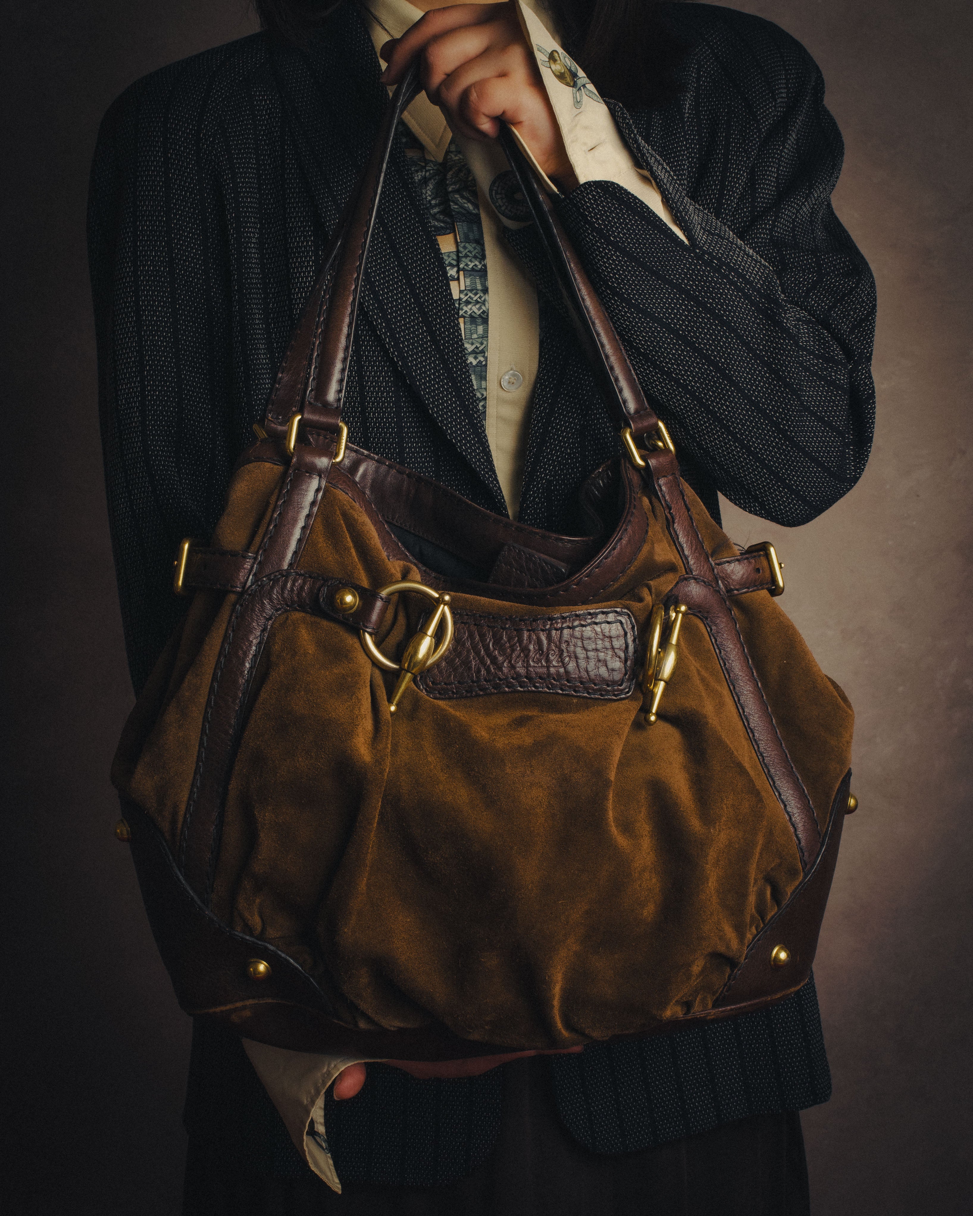 SPECIAL- “GUCCI” 2005-2008 suede toggle shoulder bag – MOOD