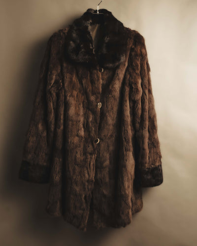 "ROBERTO VALENTINO" Reversible brown fur coat