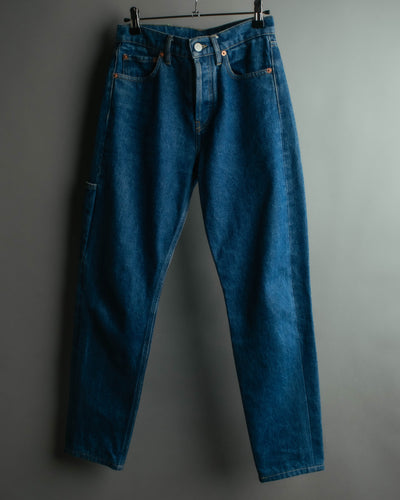 “Balenciaga” 2016-18’s tapered denim pants with neon back patch