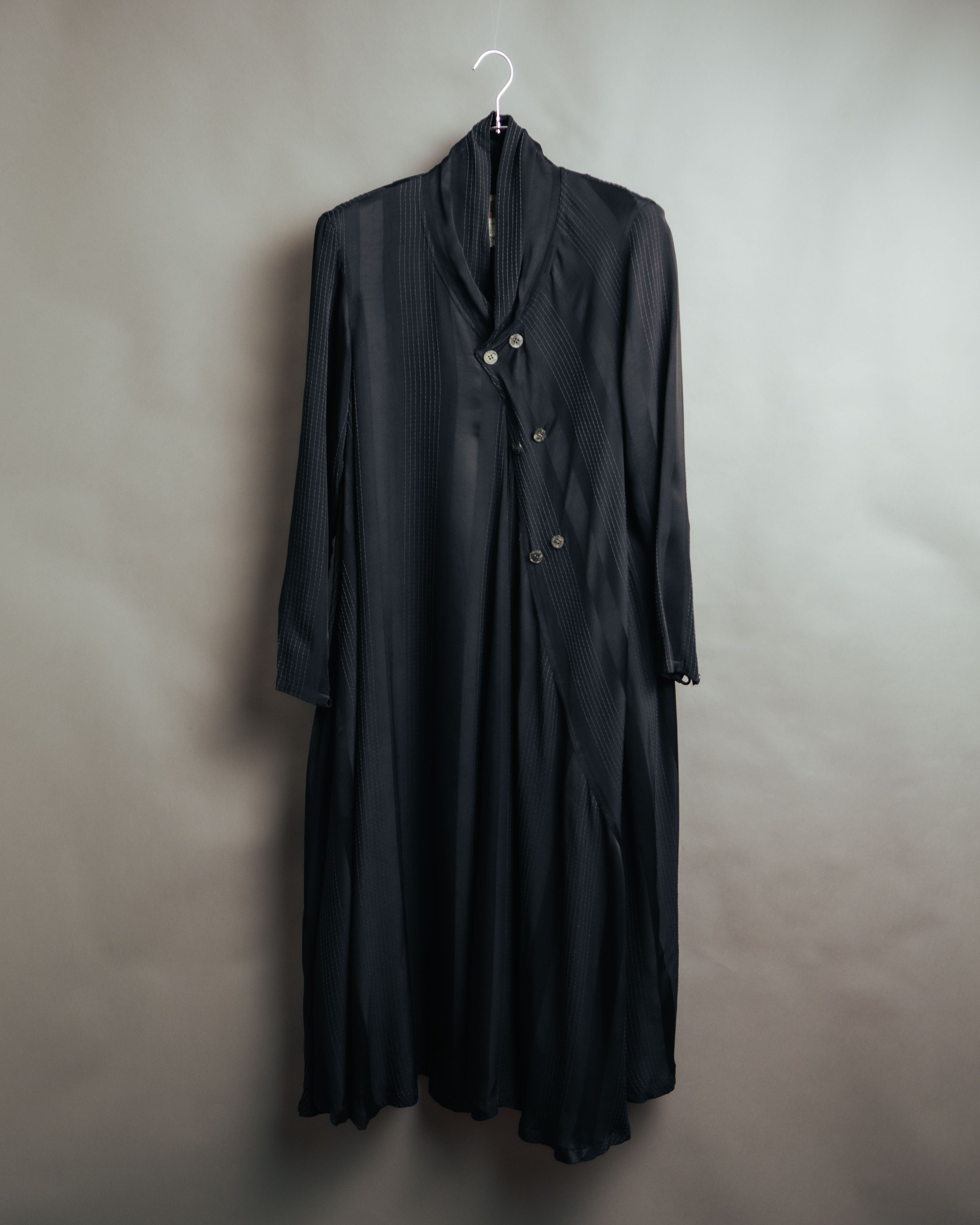 MOOD Vintage Collection (Mood Vintage Collection) - Long Dress - Black - 90s Asymmetric Stripe Stitch Vintage MOOD Vintage Collection (Mood Vintage Collection) - Long Dress - Black - 90s Asymmetric Stripe Stitch Vintage