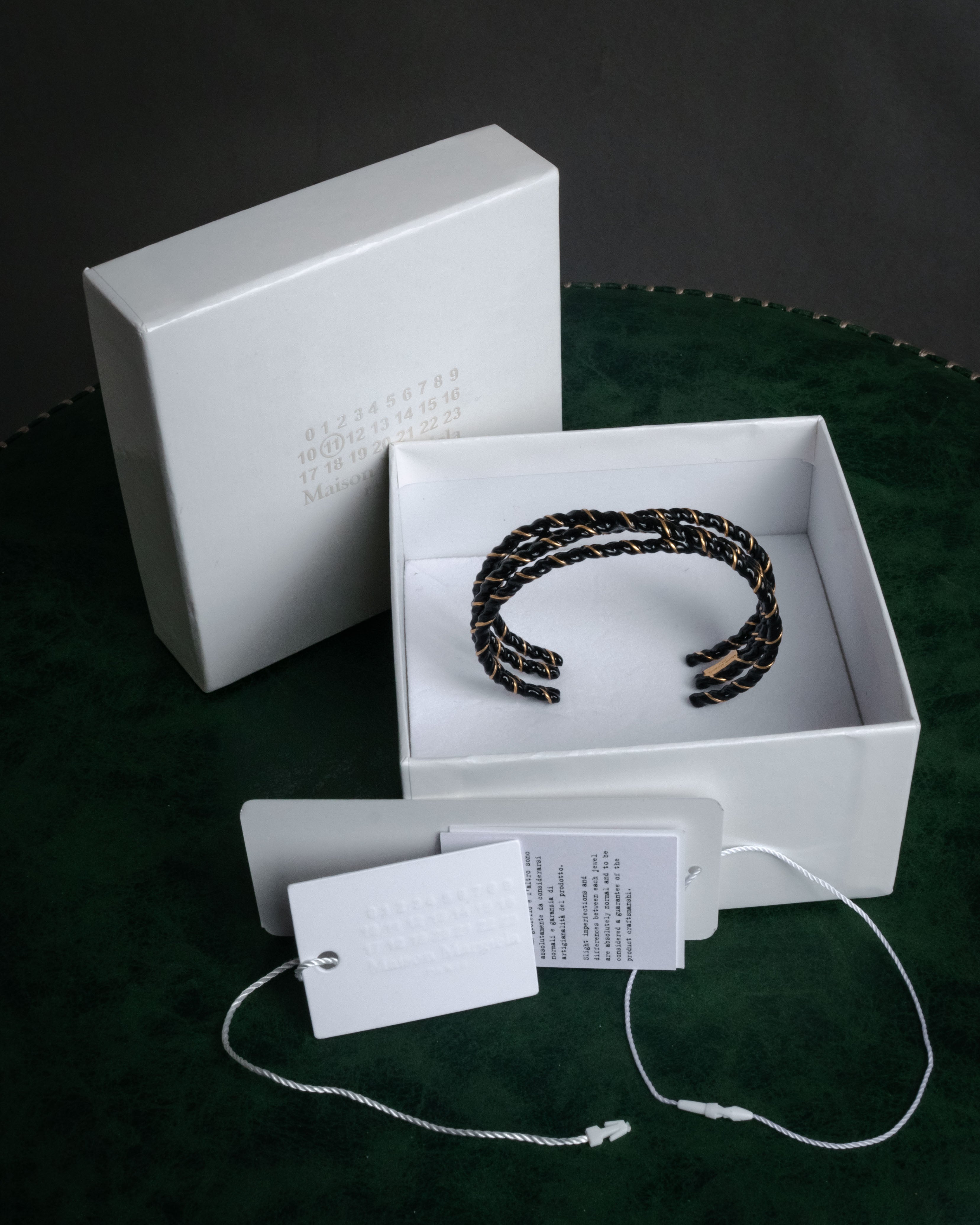 Maison Margiela (メゾン マルジェラ) - Laces rope bangle - ブラック 