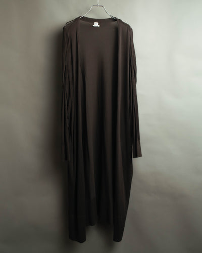 "Hermès" 00's Draped cotton silk long cardigan