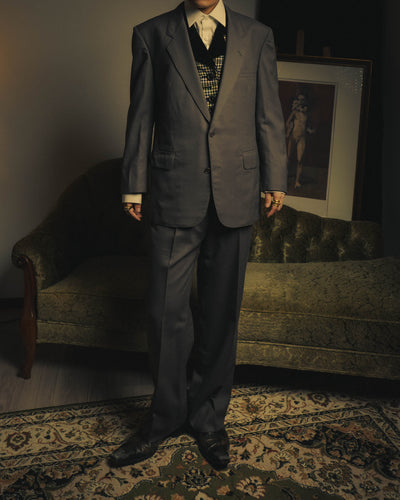 –SPECIAL– "Christian Dior" 80's-90's Classically tailored wool two-piece suit