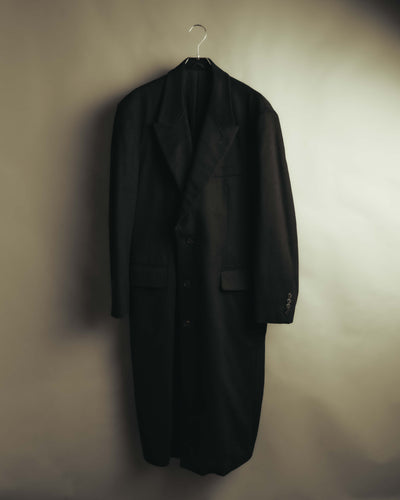 “Christian Dior” 80’s-90’s Pure cashmere peaked lapel chesterfield coat