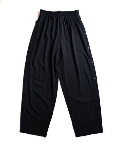 BALENCIAGA/ 2020 Side Snap Buttons Detailed Rayon Pants Black