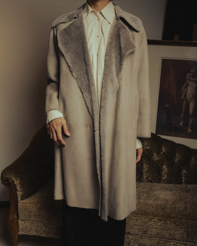 "LOEWE" 90's-00's Sculptural shearling coat