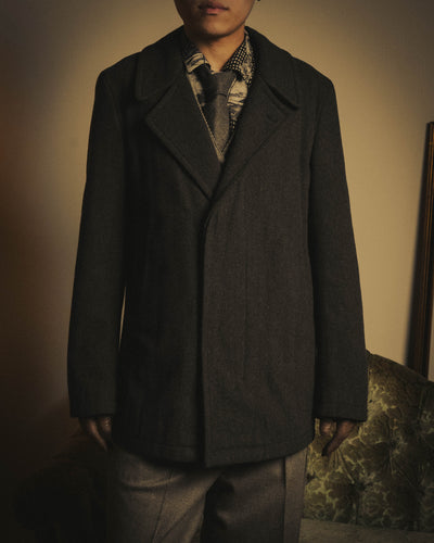 -SPECIAL- “Maison Martin Margiela” 2011-2014 Short wool blend chesterfield coat