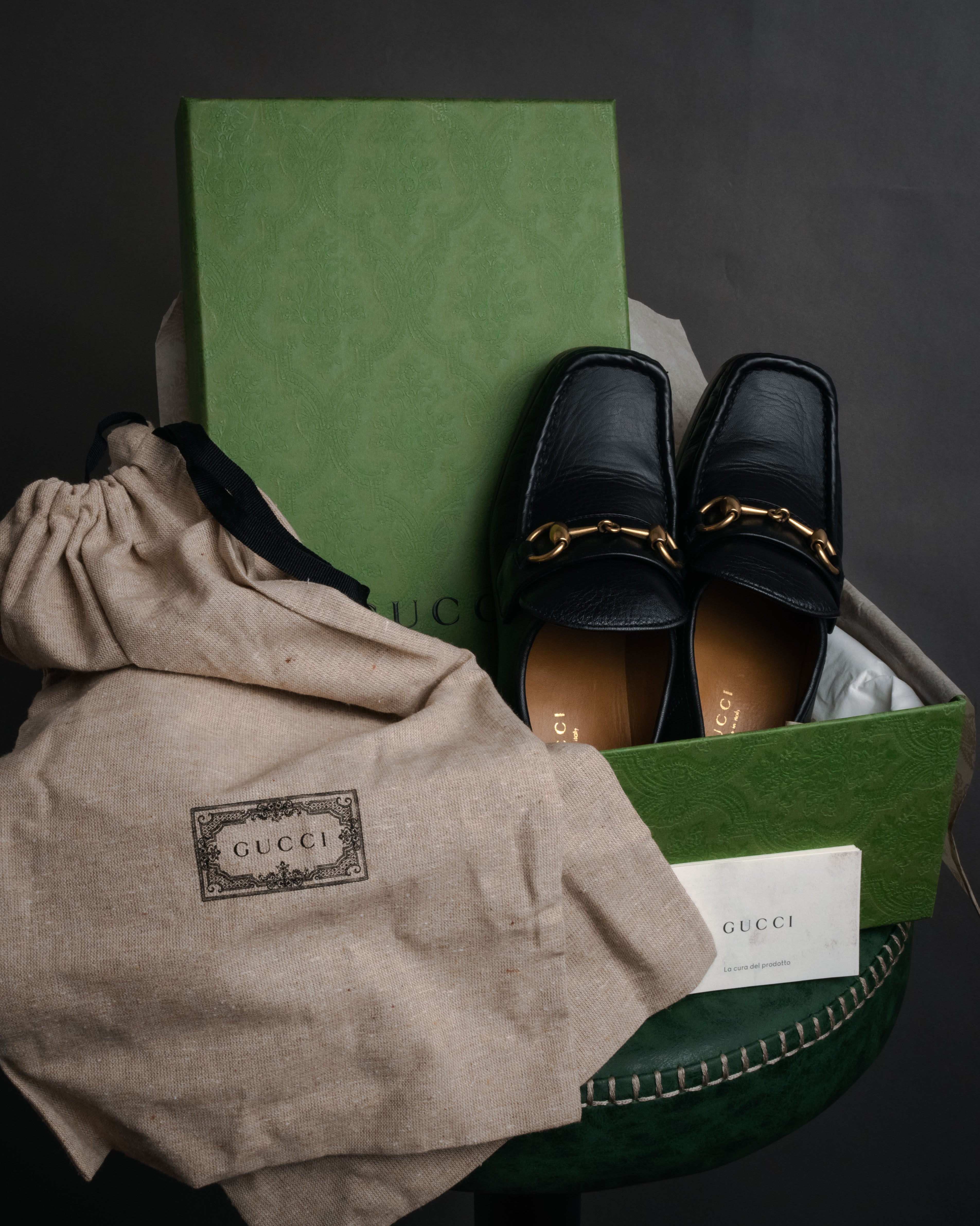 GUCCI ホースビット ローファー ゴールド金具 革靴 レザー グリーン GUCCI ホースビット ローファー ゴールド金具 革靴 レザー グリーン