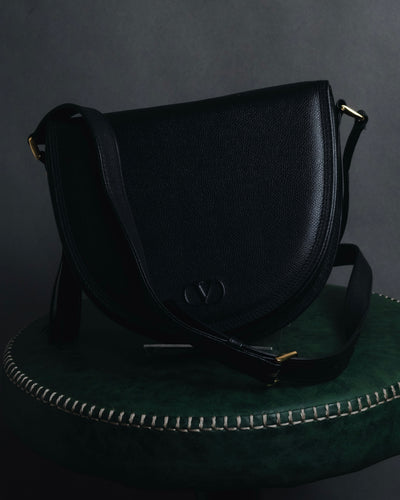 "VALENTINO GARAVANI" 80’s-90’s baroque hardware saddle shoulder bag