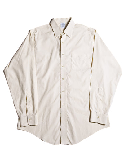 Brooks Brothers/ Cotton Dress Shirt Cream