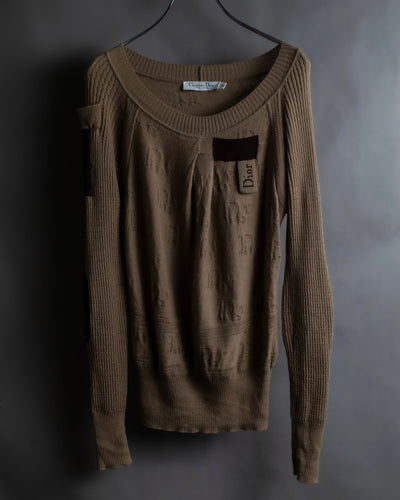 "Christian Dior" John Galliano period elbow patch knit