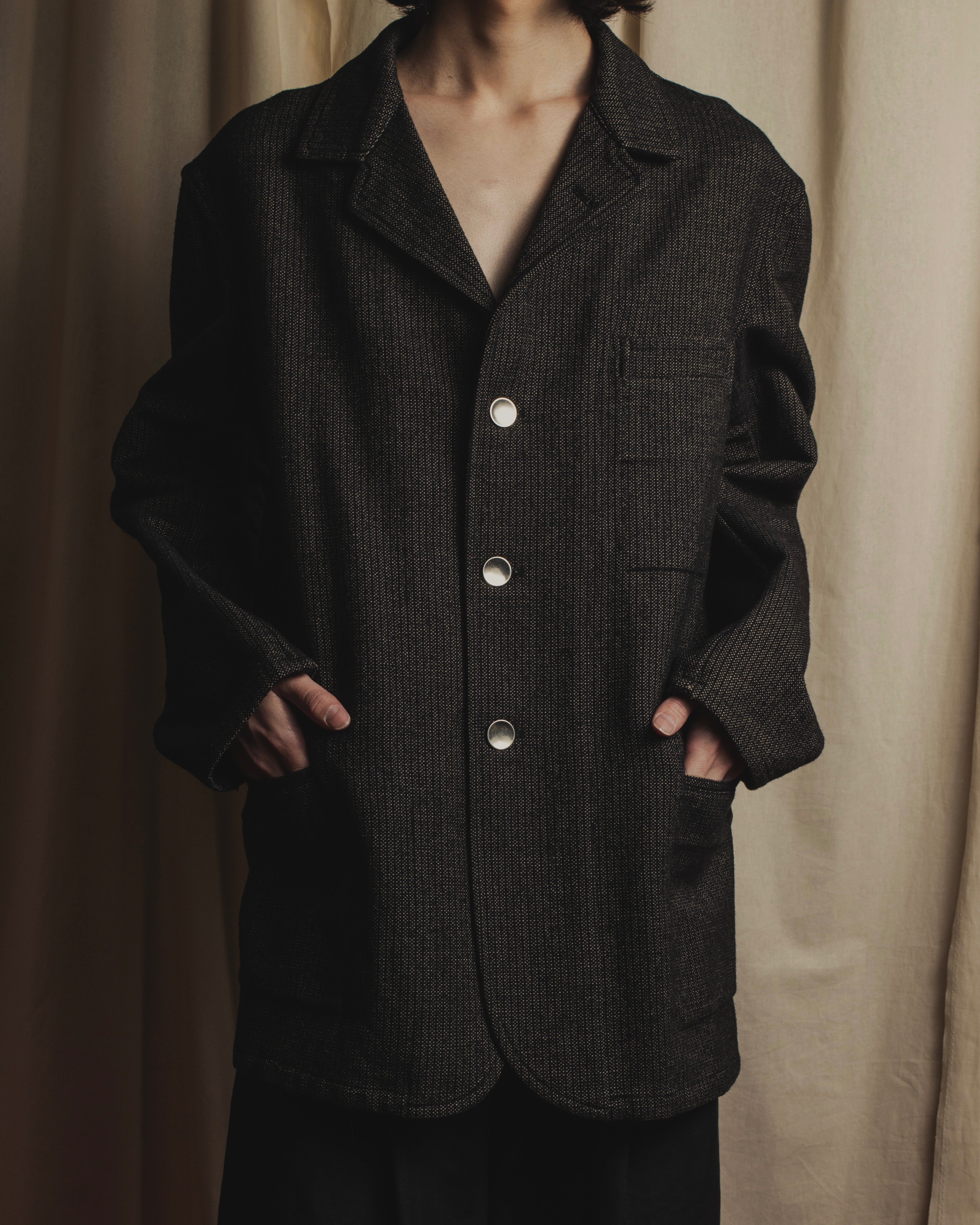 COMME des GARCONS SHIRT - 03AW Textured Work Jacket - Black - Size