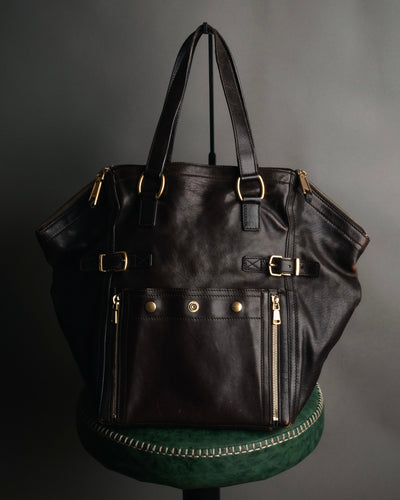 “Yves Saint Laurent” 2000’s downtown leather tote bag