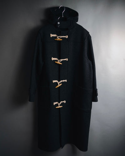"Polo by Ralph Lauren" 90’s-00’s heavyweight melton long duffle coat