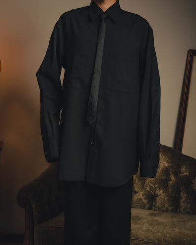 -SPECIAL- “VALENTINO” 2020-21 belted oversized wool-blend shirt