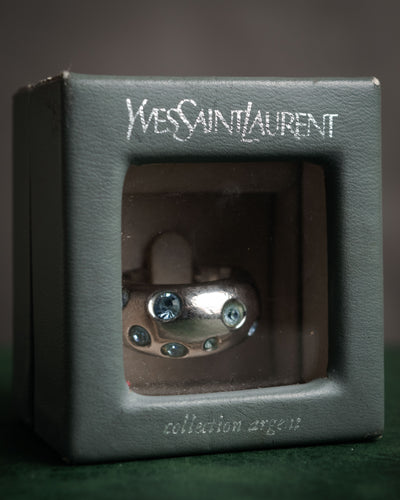 “Yves Saint Laurent” 1995-2003 Blue stone dome ring