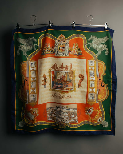 "Hermès" 90's-00's Classic printed silk scarf