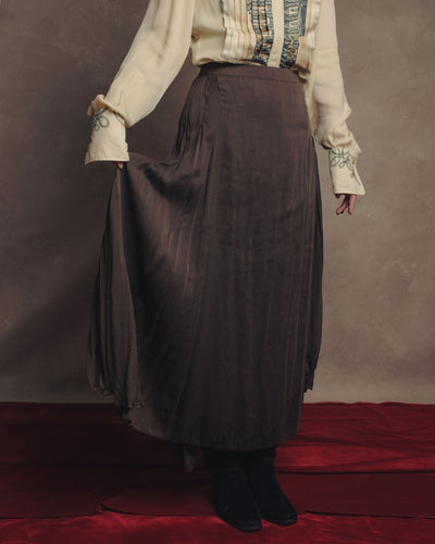 -SPECIAL- “CHANEL”90’s asymmetrical draped long skirt