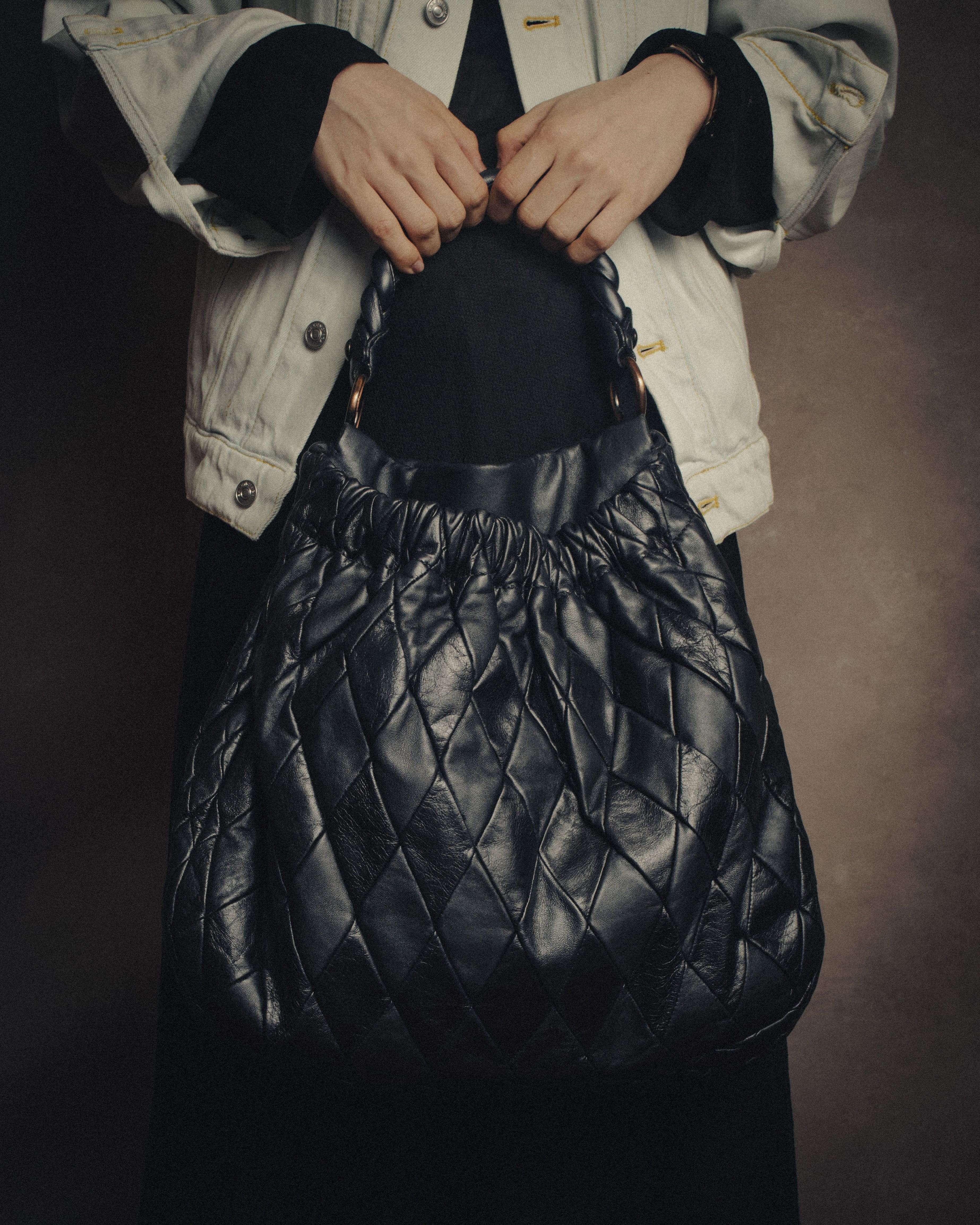 SPECIAL- “miu miu” 2008-2012 Matelassé braided handle hobo bag – MOOD