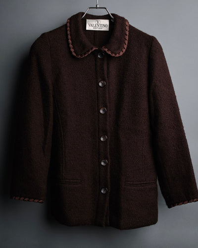 “VALENTINO BOUTIQUE” 90’s Cashmere blend boucle tailored jacket