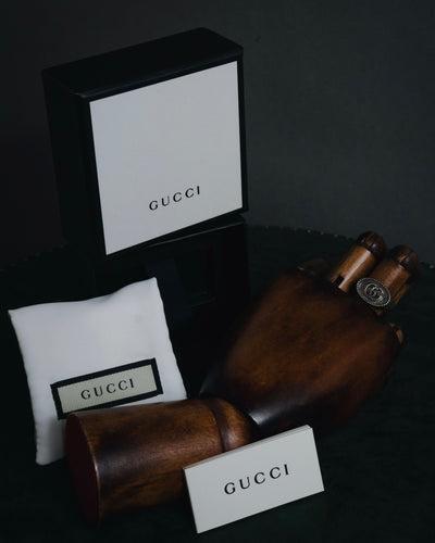 "GUCC" IInterlocking G oval signet ring