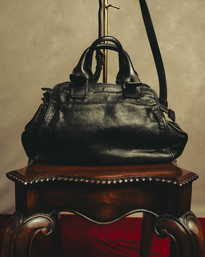"Chloé" 00's Textured leather satchel bag