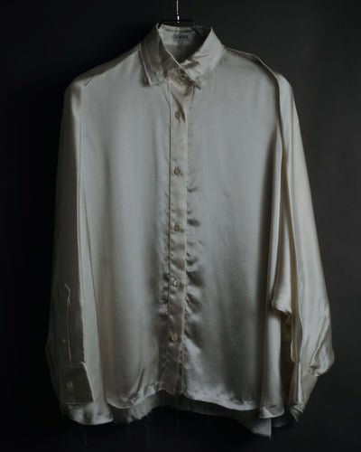 –SPECIAL– "LOEWE" 00’s Satin dolman sleeve destroy edge shirt
