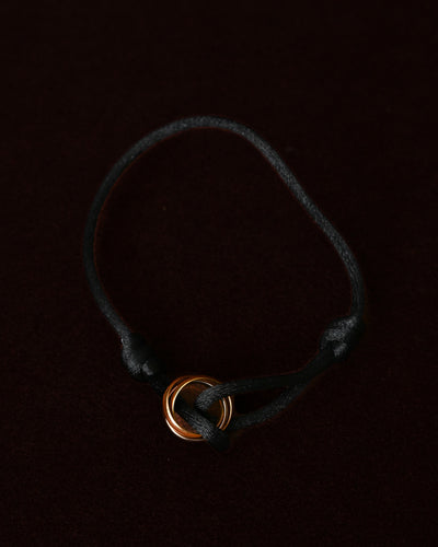 Cartier/ “Trinity” K18 Yellow & Pink & White Gold Cord Bracelet