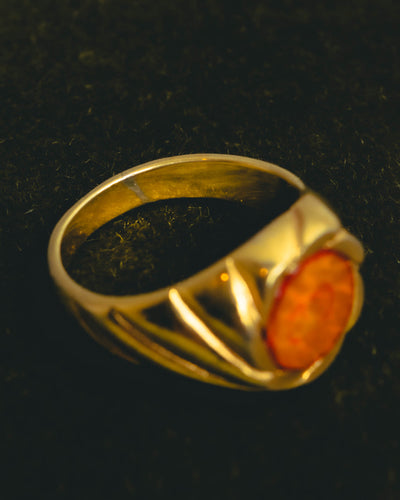 "VALENTINO" Sculptural amber tone ring
