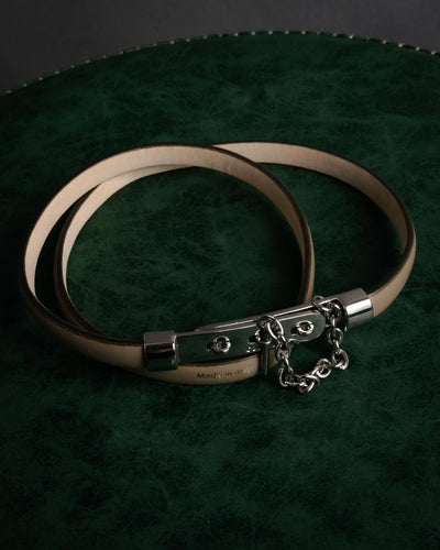 “CELINE” 2010’s Toggle chain skinny belt