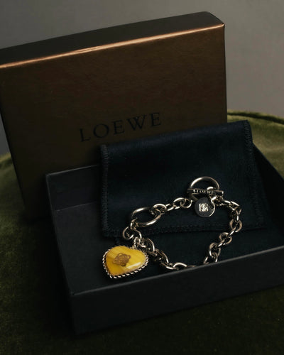 “LOEWE“ 16AW Yellow heart charm chain bracelet