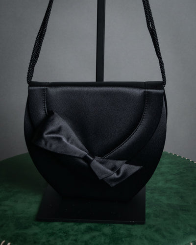 “Yves Saint Laurent” 80’s-90’s satin ribbon evening shoulder bag